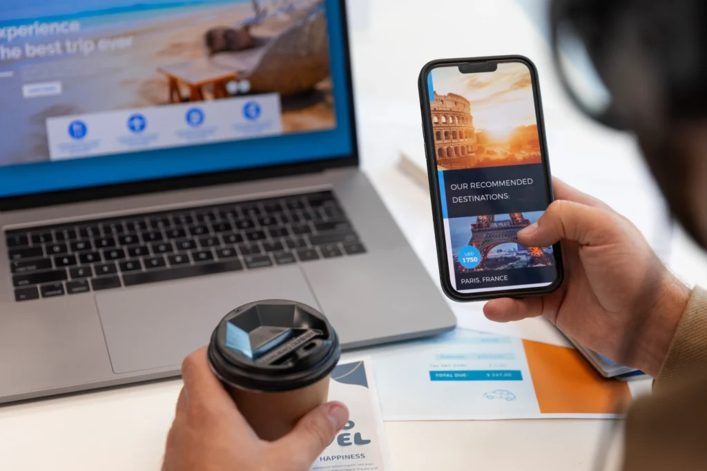 Example of a mobile-friendly website layout on a phone screen