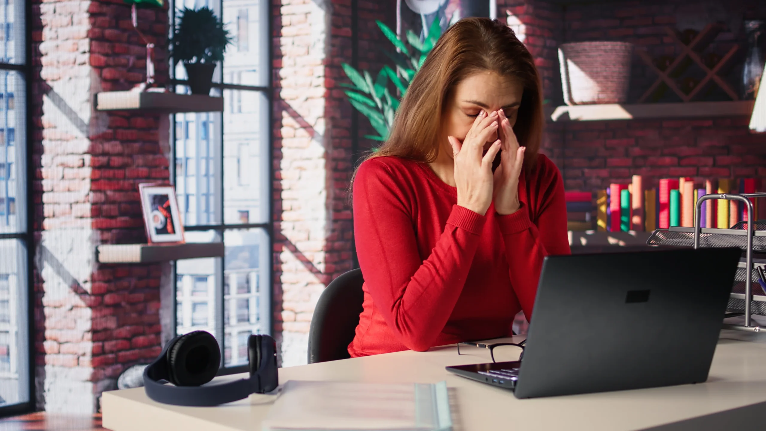 Frustrated business owner looking at a website that is not converting