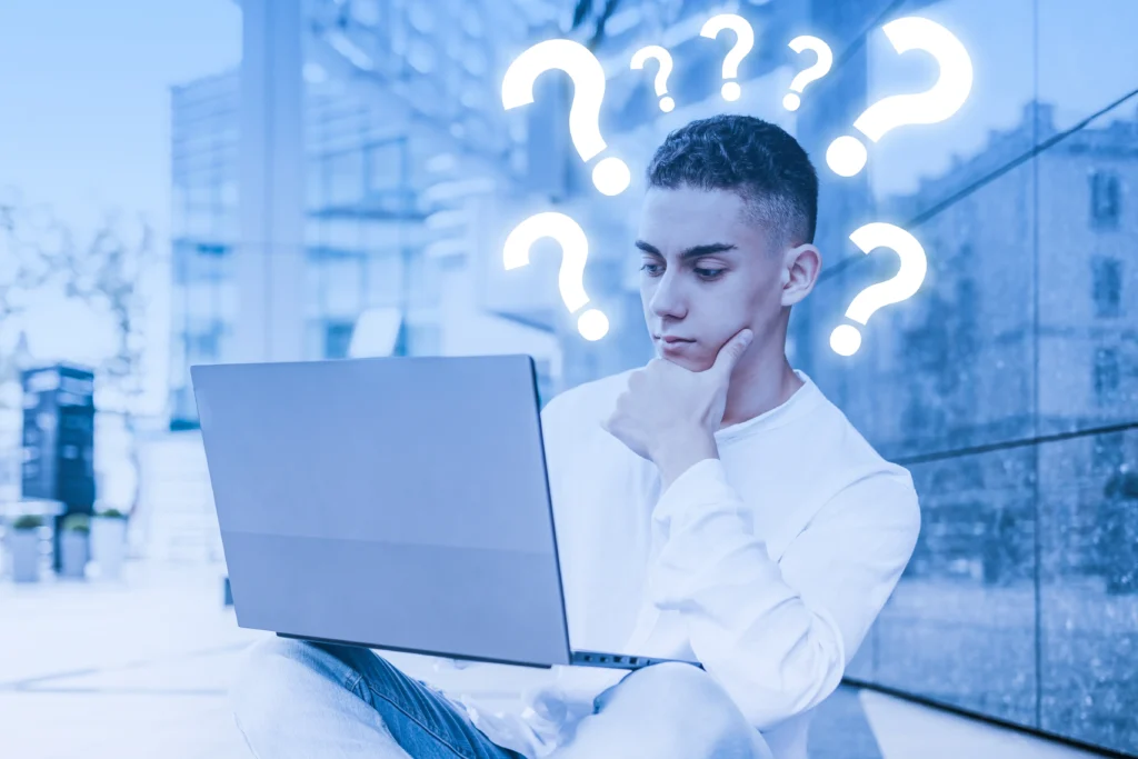 Frustrated small business owner dealing with poor web design for small business