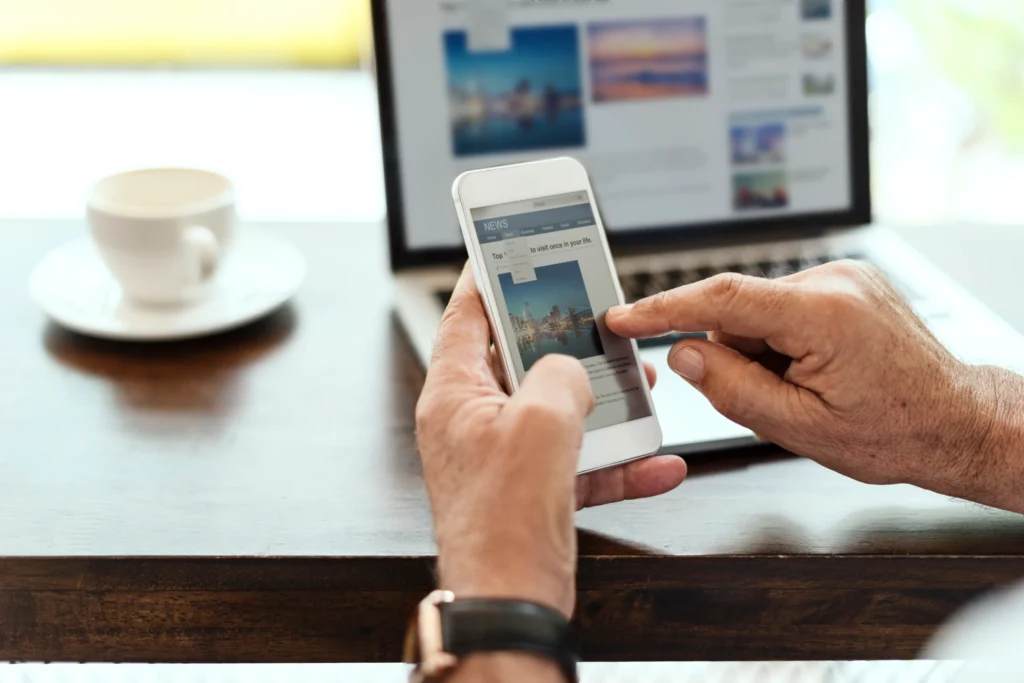 Mobile view of a professional website for small business