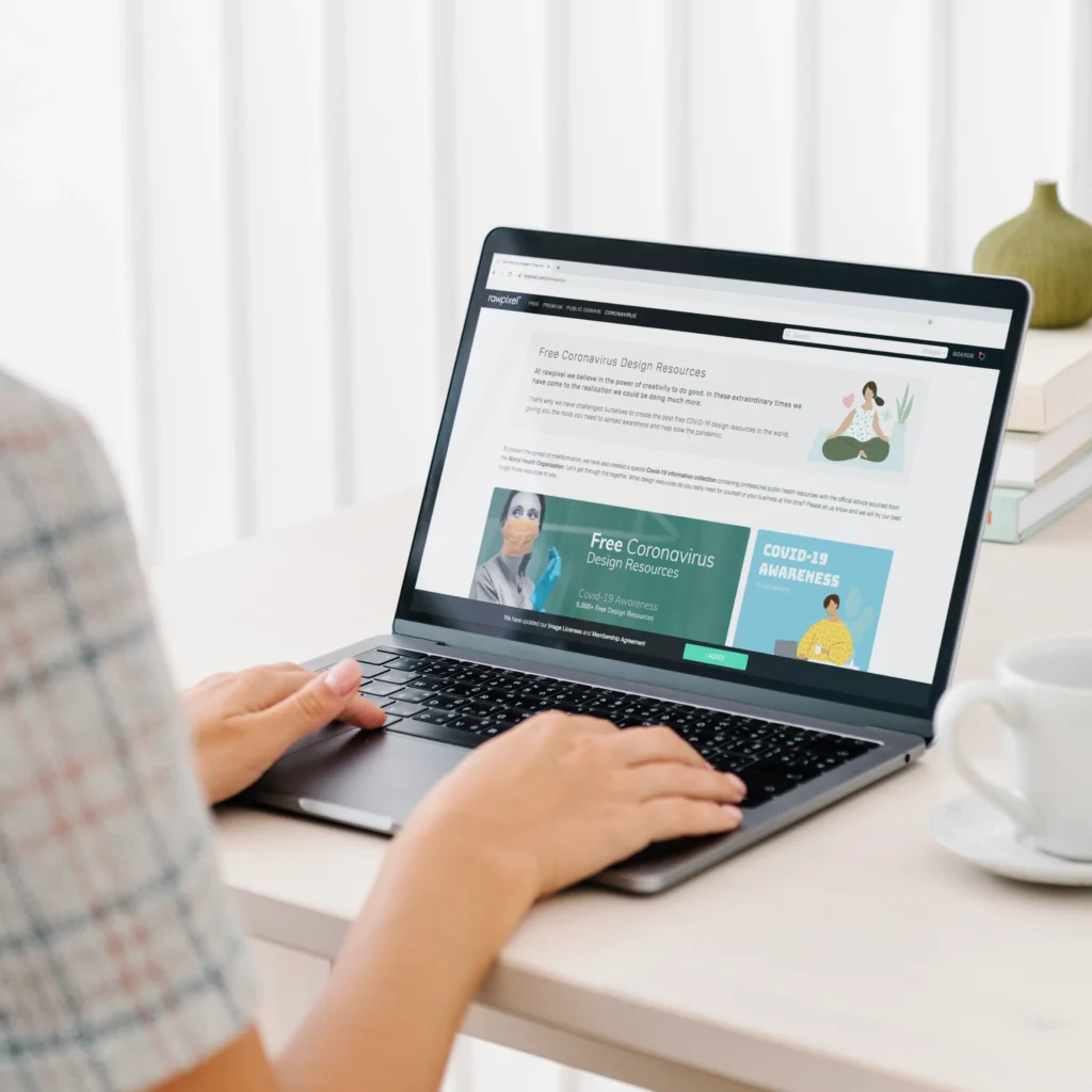 Laptop showing a clean website layout on a desk, aligned with final thoughts section for blog design consistency
