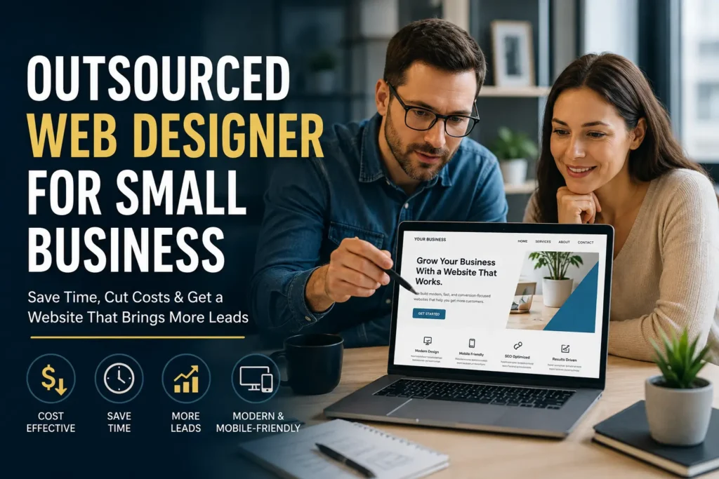 Outsourced web designer for small business helping create a modern, mobile-friendly website that saves time and brings more leads.