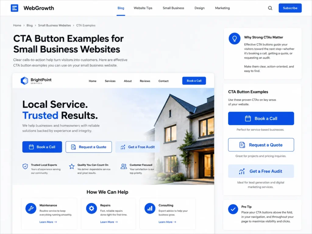 For web design help, connect with conversion-focused web design so your content, layout, and CTAs support leads instead of just looking nice.